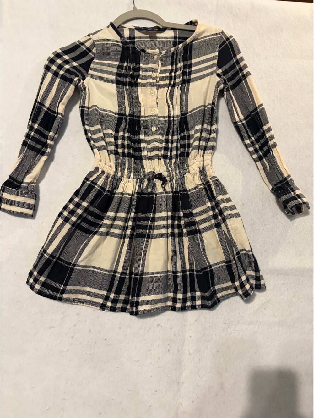 Polo Ralph Lauren Girls' Plaid Long Sleeve Dress Size 7